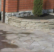 Плитняк, кварцит брусчатка укладка