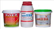 Клей ПВА(строительный, мебельный), воднодисперсионные краски, грунтовк